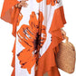Women's Chiffon Print Caftan Beach Cover-Up, Plus Size