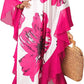 Women's Chiffon Print Caftan Beach Cover-Up, Plus Size