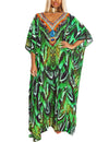 Women's Plus Size Printed Kaftan: Beach Loungewear Cover-Ups