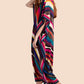 V-Neck Print Beach Caftan for Women with Side Split