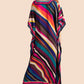 V-Neck Print Beach Caftan for Women with Side Split