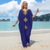 V Neck Beach Kaftan: Sexy Short Sleeve Swimsuit Cover Up