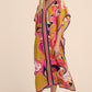 V-Neck Print Beach Caftan for Women with Side Split