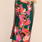 V-Neck Print Beach Caftan for Women with Side Split