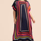 Colorful Line Print Swimsuit Cover Up for Women