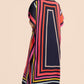 Colorful Line Print Swimsuit Cover Up for Women