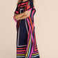 Colorful Line Print Swimsuit Cover Up for Women