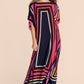 Colorful Line Print Swimsuit Cover Up for Women