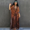 V-Neck Caftan Swimsuit Cover Up: Sexy Beach Kaftan Dress
