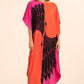 V-Neck Printed Kaftan: Swimsuit Cover Up & Lounge Dress