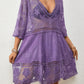 Women's V-Neck Lace Bikini Beach Dress Cover Up