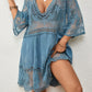 Women's V-Neck Lace Bikini Beach Dress Cover Up