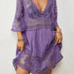 Women's V-Neck Lace Bikini Beach Dress Cover Up