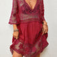 Women's V-Neck Lace Bikini Beach Dress Cover Up