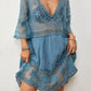 Women's V-Neck Lace Bikini Beach Dress Cover Up