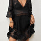 Women's V-Neck Lace Bikini Beach Dress Cover Up