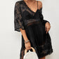 Women's V-Neck Lace Bikini Beach Dress Cover Up