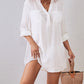 White V-Neck Beach Cover-Up for Women Summer Swimwear