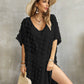 V-Neck Side Split Women's Swimwear Coverup