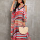 Women's V-Neck Plus Size Beach Kaftan with Side Split
