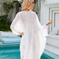 V-Neck Sheer Swimsuit Coverup Sexy Beach Kaftan