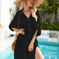 Women's Long Sleeve Beach Shirt Dress Swimsuit Coverup