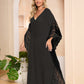 Women's V-Neck Batwing Sleeve Kaftan Beach Cover Up
