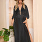 Long Sleeve Tie-Front Kimono: Women's Swimsuit Cover Up