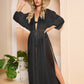 Long Sleeve Tie-Front Kimono: Women's Swimsuit Cover Up