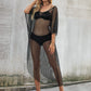 Sexy Black Sheer Bikini Cover Up Women's Resort Wear