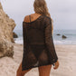 Women's Sexy Off-Shoulder Crochet Bikini Cover Up