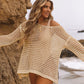 Women's Sexy Off-Shoulder Crochet Bikini Cover Up