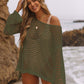 Women's Sexy Off-Shoulder Crochet Bikini Cover Up