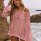 Women's Sexy Off-Shoulder Crochet Bikini Cover Up