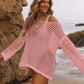 Women's Sexy Off-Shoulder Crochet Bikini Cover Up