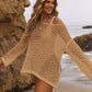 Women's Sexy Off-Shoulder Crochet Bikini Cover Up