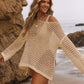 Women's Sexy Off-Shoulder Crochet Bikini Cover Up