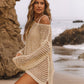 Women's Sexy Off-Shoulder Crochet Bikini Cover Up