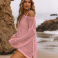 Women's Sexy Off-Shoulder Crochet Bikini Cover Up