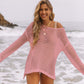 Women's Sexy Off-Shoulder Crochet Bikini Cover Up