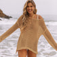 Women's Sexy Off-Shoulder Crochet Bikini Cover Up