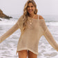 Women's Sexy Off-Shoulder Crochet Bikini Cover Up