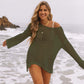 Women's Sexy Off-Shoulder Crochet Bikini Cover Up