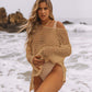 Women's Sexy Off-Shoulder Crochet Bikini Cover Up
