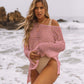 Women's Sexy Off-Shoulder Crochet Bikini Cover Up