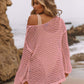 Women's Sexy Off-Shoulder Crochet Bikini Cover Up
