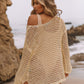 Women's Sexy Off-Shoulder Crochet Bikini Cover Up