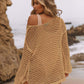 Women's Sexy Off-Shoulder Crochet Bikini Cover Up