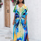 Print Long Kaftan Dress - Women's Beach Loungewear