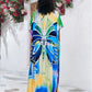 Print Long Kaftan Dress - Women's Beach Loungewear